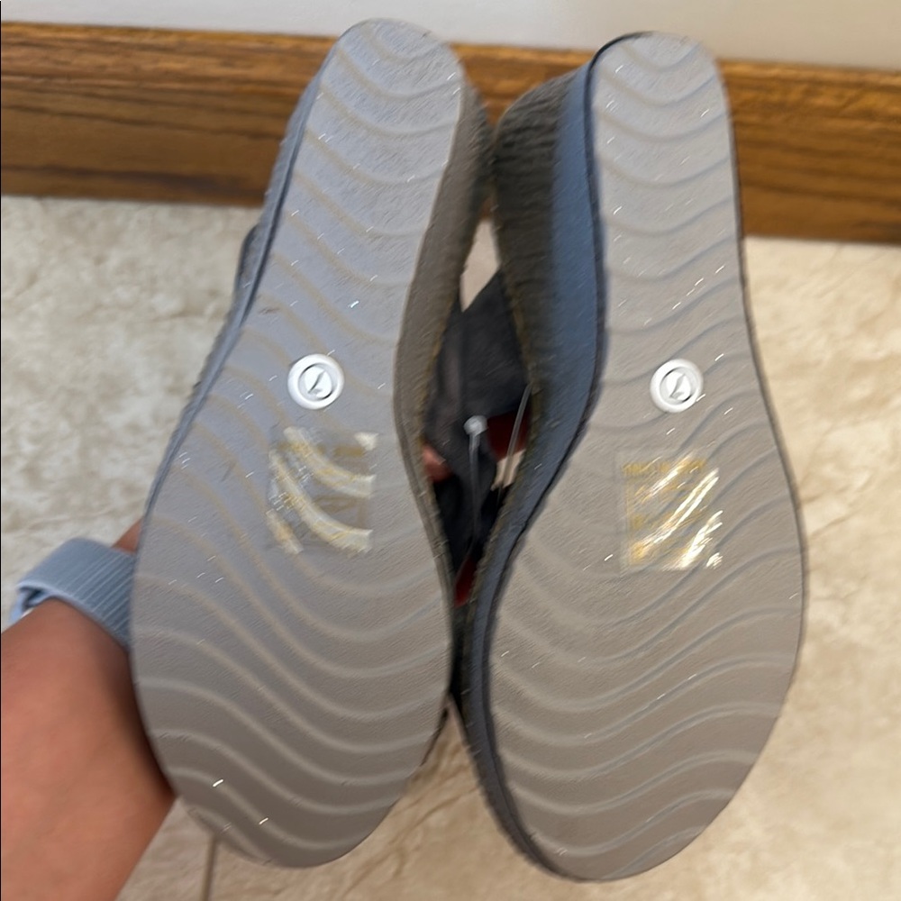 Gray Wedge Sandals - Picture 4 of 6